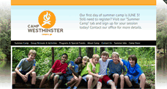 Desktop Screenshot of campwestminster.org