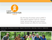 Tablet Screenshot of campwestminster.org